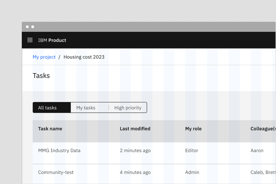 An example of a content-driven width content switcher.